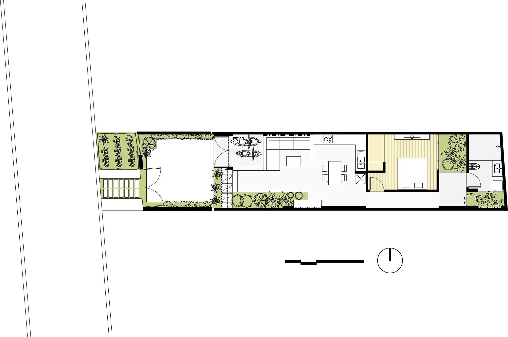 住宅空間，私人住宅設計，越南Kontum House，狹長型房屋設計