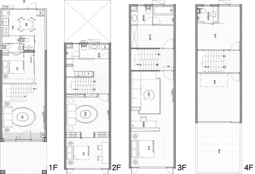 200多平米住宅設計，住宅翻新設計，200多平米住宅改造設計，現代簡約風格住宅設計，老房改造