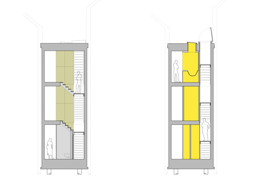 住宅空間，建築設計，建築改造，瘦長型住宅