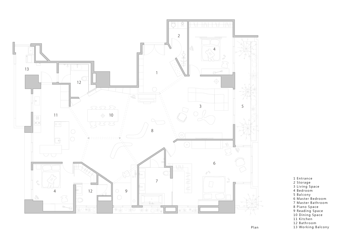 住宅空間，住宅改造設計，集合住宅設計，非傳統住宅方式，十分建築︱王喆建築師事務所