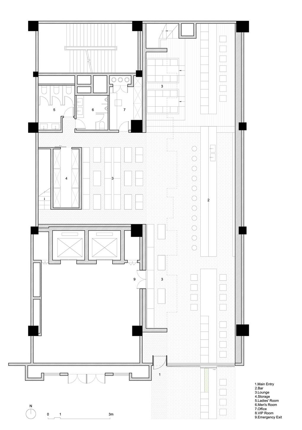 餐飲空間，酒吧空間，重慶餐廳設計，B.L.U.E.建築設計事務所，慢節奏