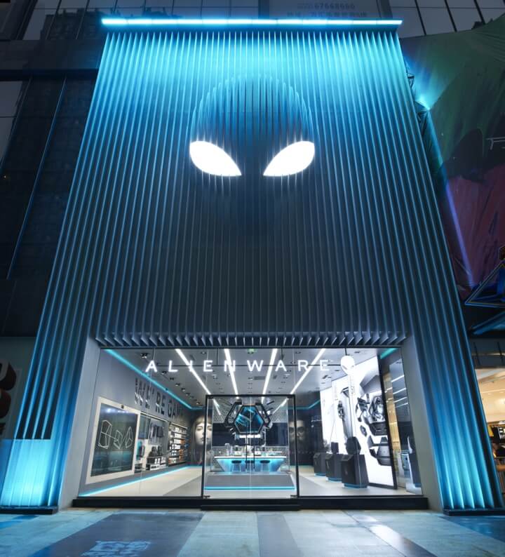 商業空間，Alienware重慶旗艦店，外星人專賣店設計，電子產品專賣店設計，旗艦店設計