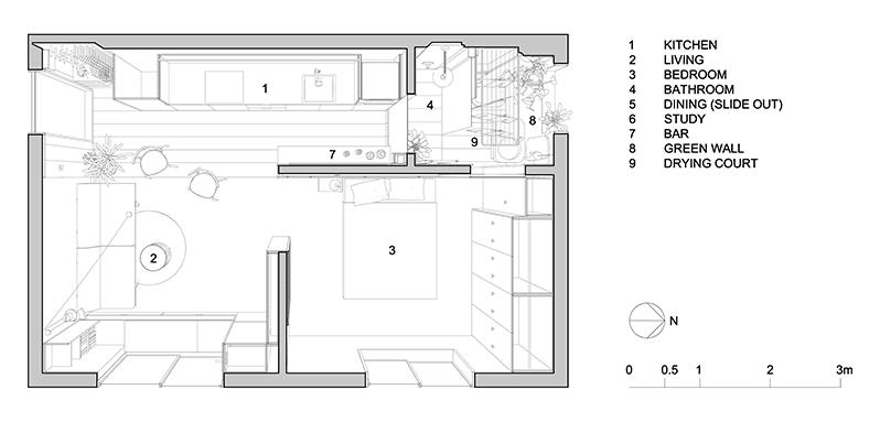 住宅空間設計，私人住宅空間，現代住宅設計，loft小宅設計，小戶型，多功能空間