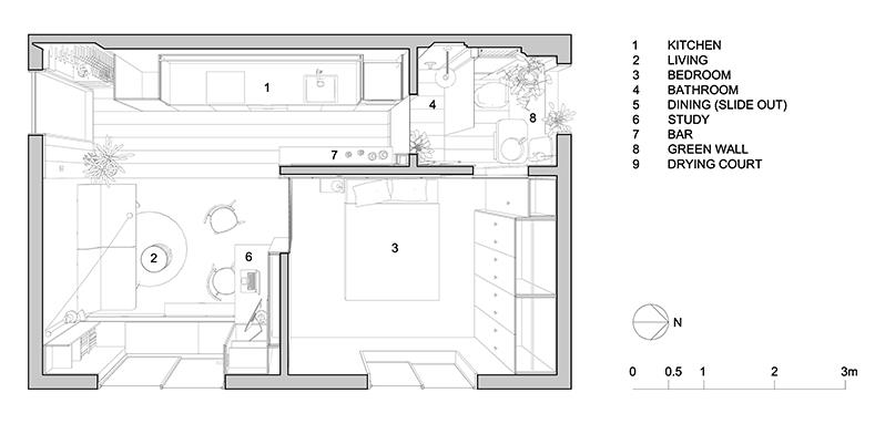 住宅空間設計，私人住宅空間，現代住宅設計，loft小宅設計，小戶型，多功能空間