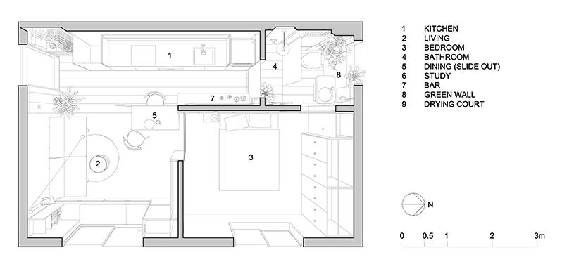 住宅空間設計，私人住宅空間，現代住宅設計，loft小宅設計，小戶型，多功能空間