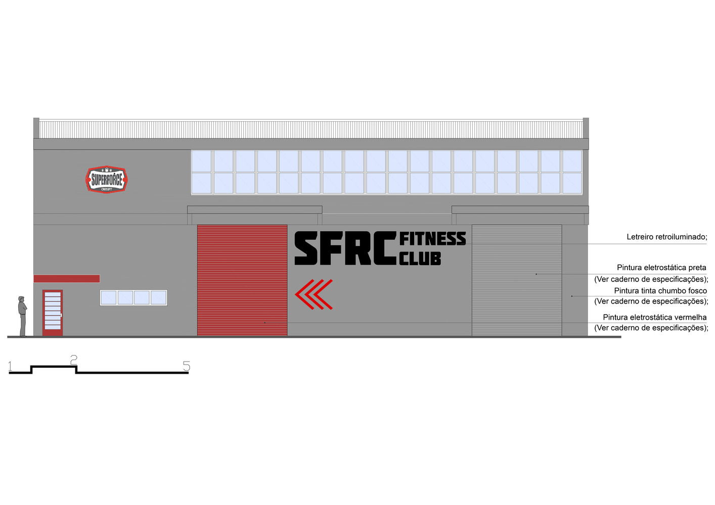 商業空間，建築改造，巴西，SuperForce CrossFit新總部，空間改造