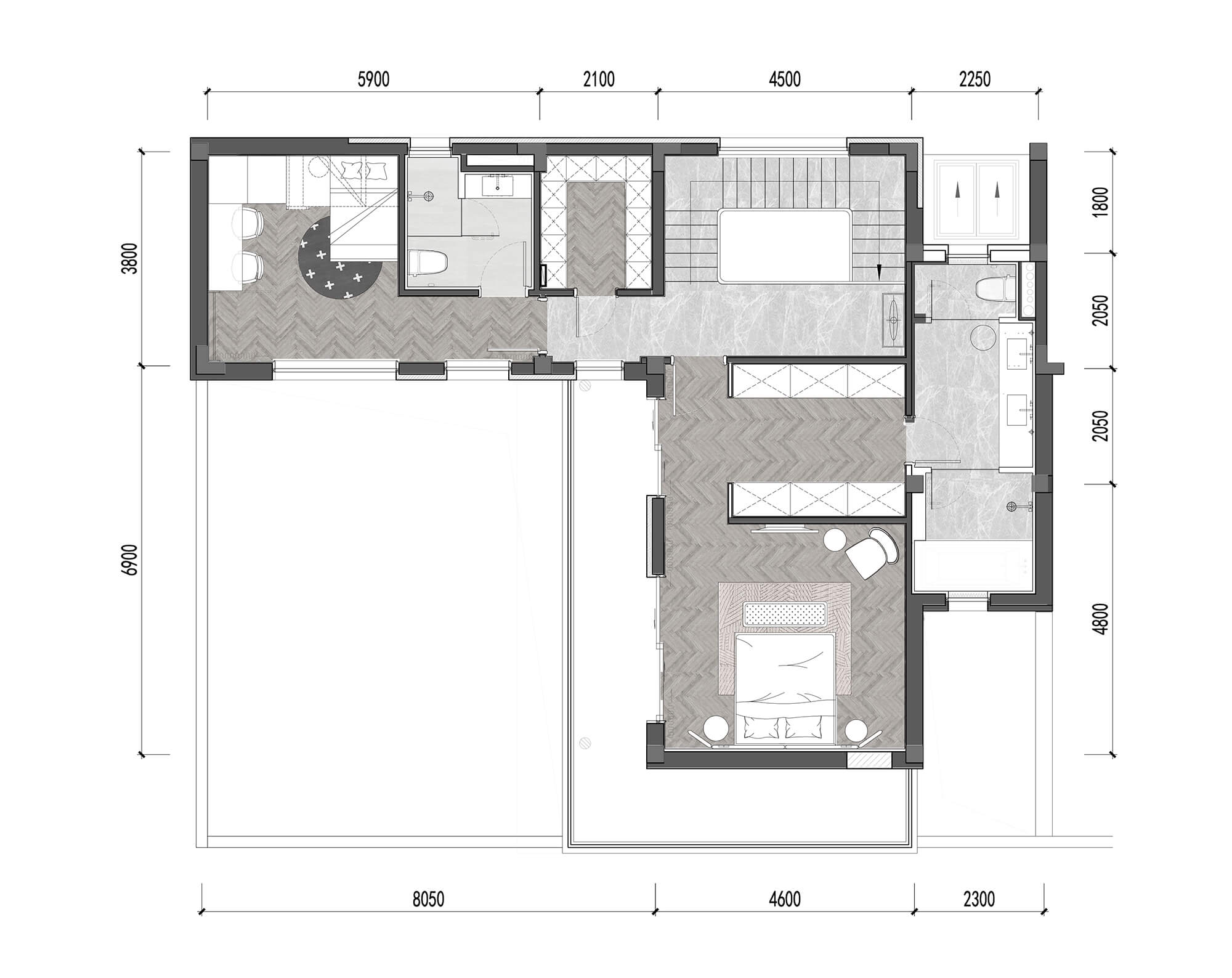 住宅空間，萬科良渚郡西雲台，杭州，樣板房設計，木君建築，MDO