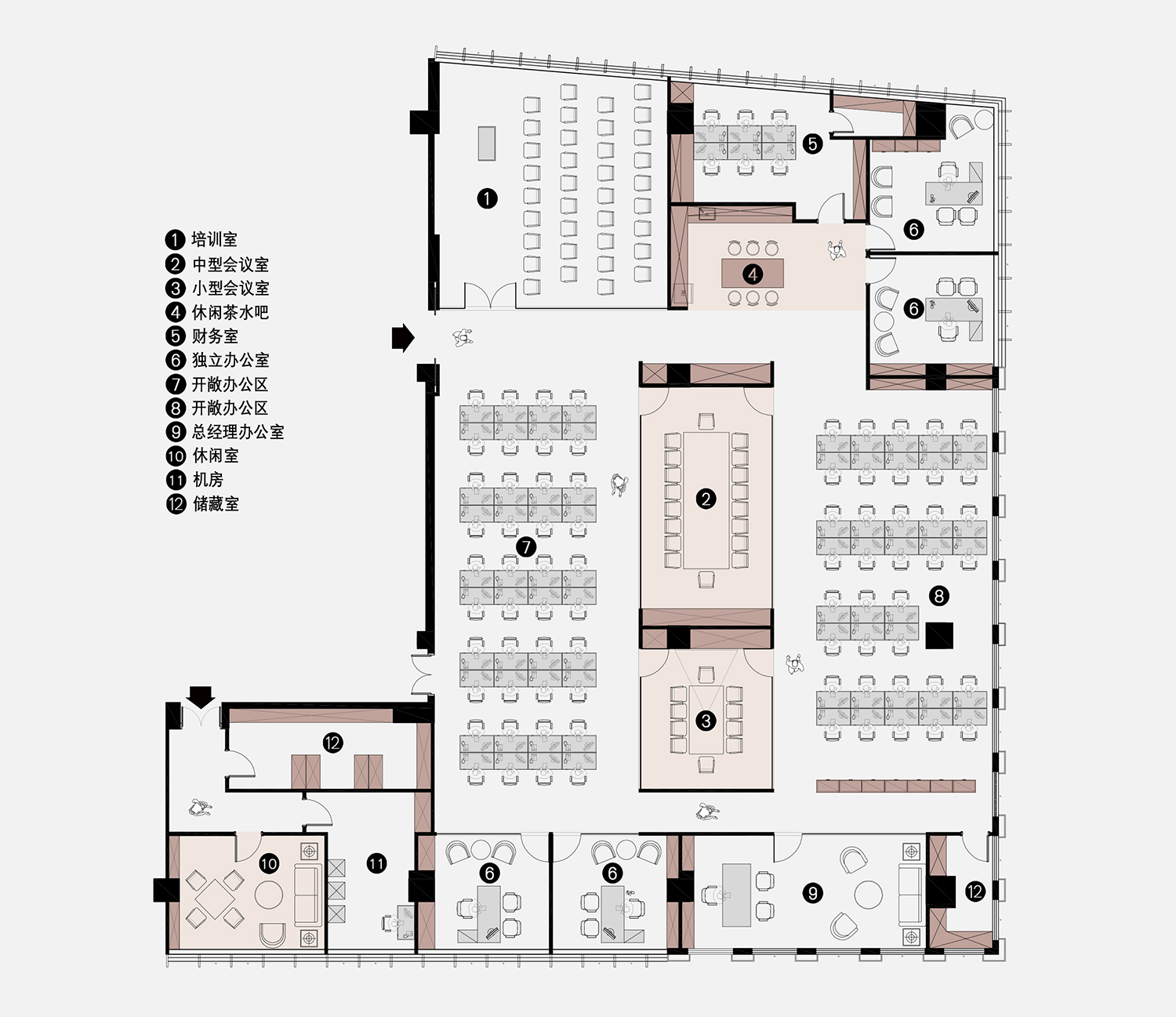 辦公空間，國內辦公室設計，吾索設計，南京·雲密城IT辦公室，科技公司辦公室