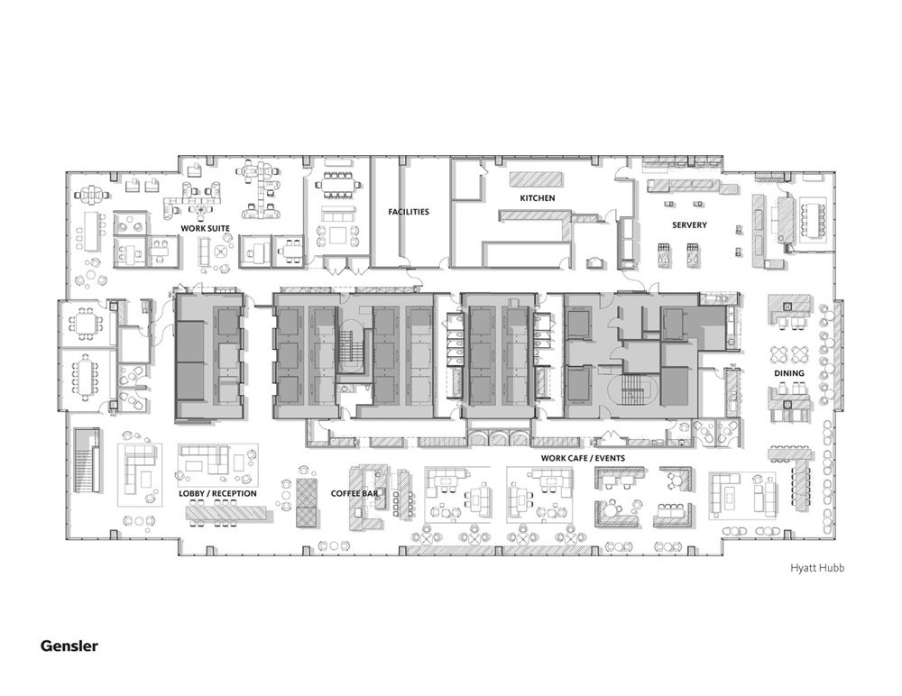 辦公空間，凱悅集團全球總部，芝加哥，國外辦公室設計，總部，Hyatt，Gensler