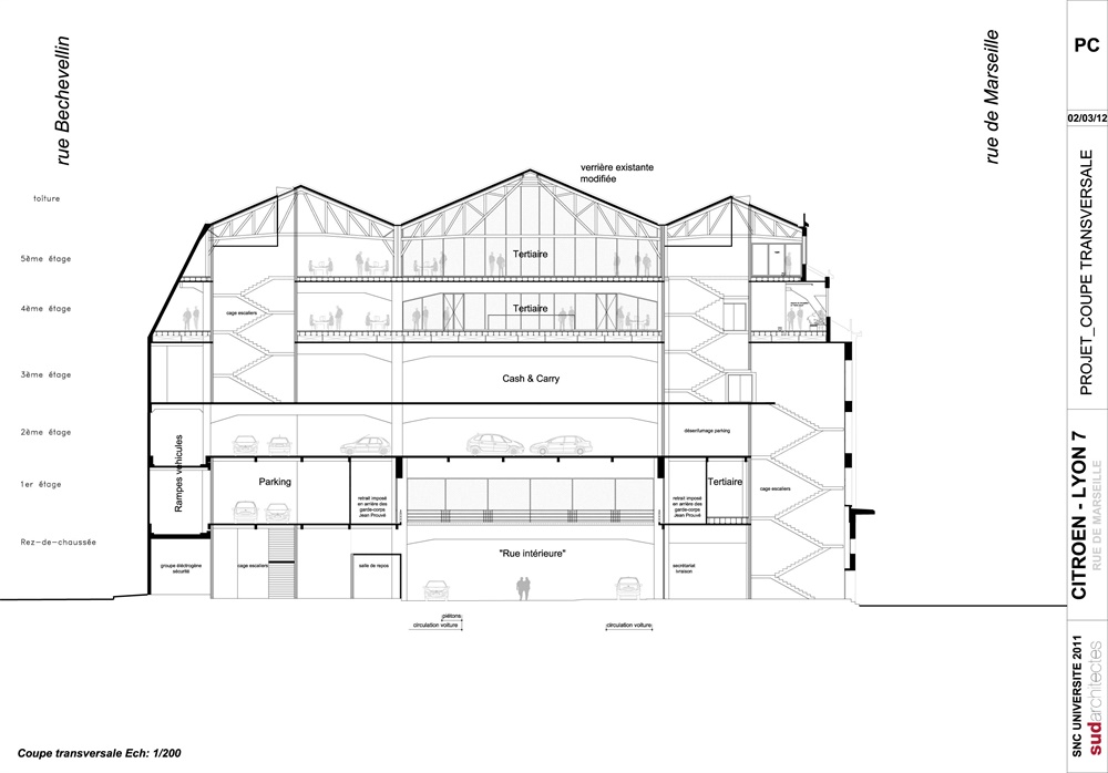 修迪建築設計，SUD Architectes，建築改造，法國，雪鐵龍Citroën，車庫改造