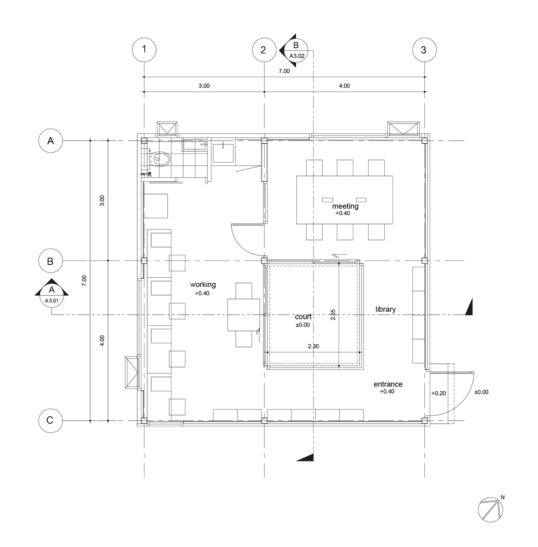 辦公空間，國外辦公室設計，ASWA，曼穀，建築工作室，小型辦公樓