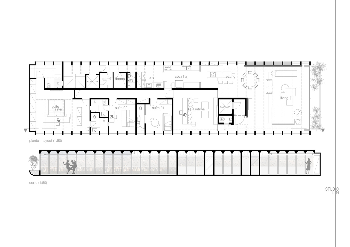 國外住宅空間設計，住宅空間，聖保羅，公寓翻新，STUDIO LIM，建築改造