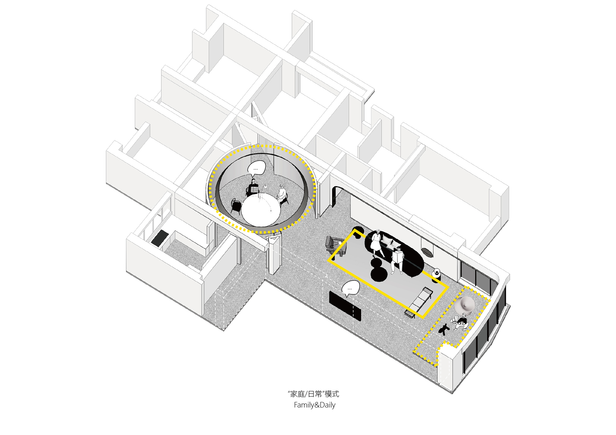 住宅空間，私人住宅，艾克建築，汕頭，俏皮藝術，冷酷紳士