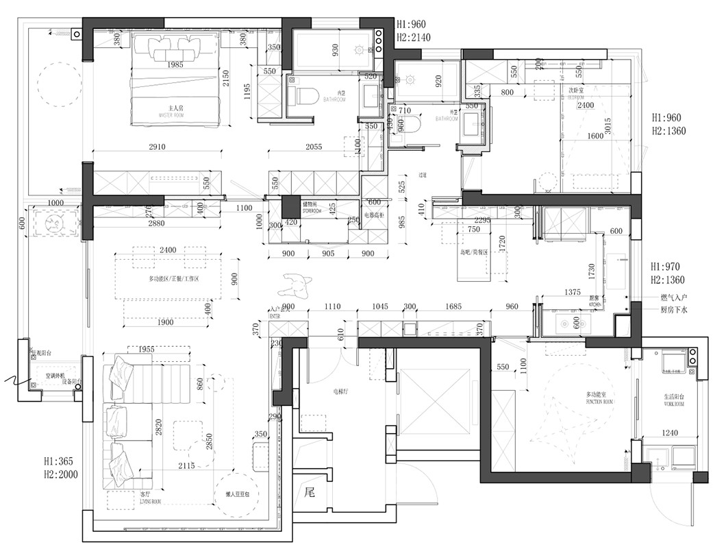 極簡白色減壓住宅，鴻泰室內設計，溫州室內設計，極簡風格設計，住宅設計