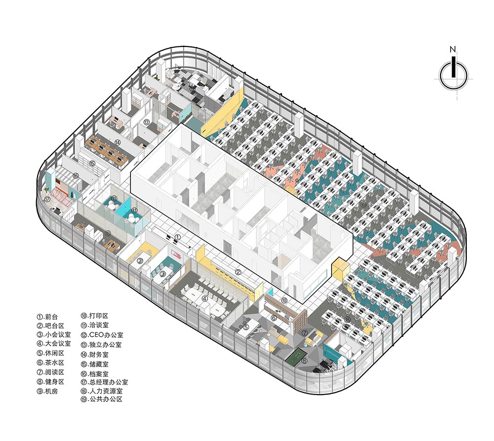 海鏈科技總部辦公設計，一乘建築，一乘建築設計，科技公司辦公室設計，辦公室設計，onexn，海鏈科技，一乘建築設計作品