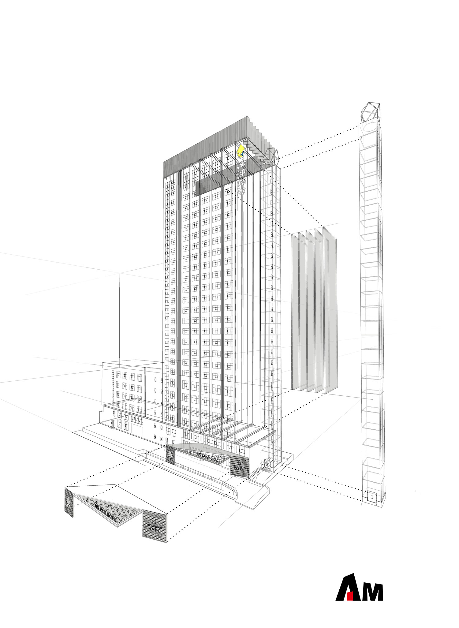 酒店設計,精品酒店設計,現代酒店設計,設計酒店,西安酒店設計,西安金磐酒店,西安金磐酒店設計,AM設計,北京AM設計