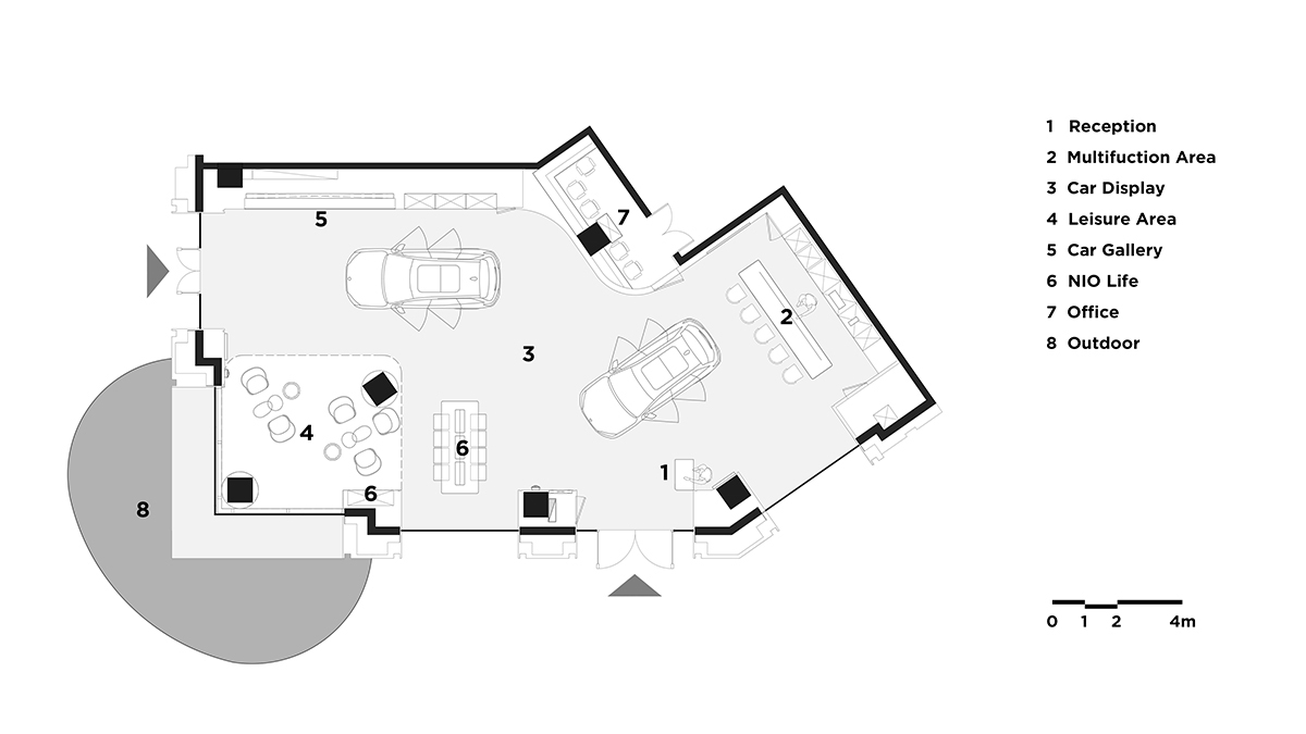 NIO SPACE蔚來空間-北京祥雲小鎮店,北京蔚來空間,北京展廳設計,北京商業店鋪設計,北京室內設計,汽車銷售店設計,蔚來汽車,MOC設計,MOC DESIGN OFFICE,項目投稿