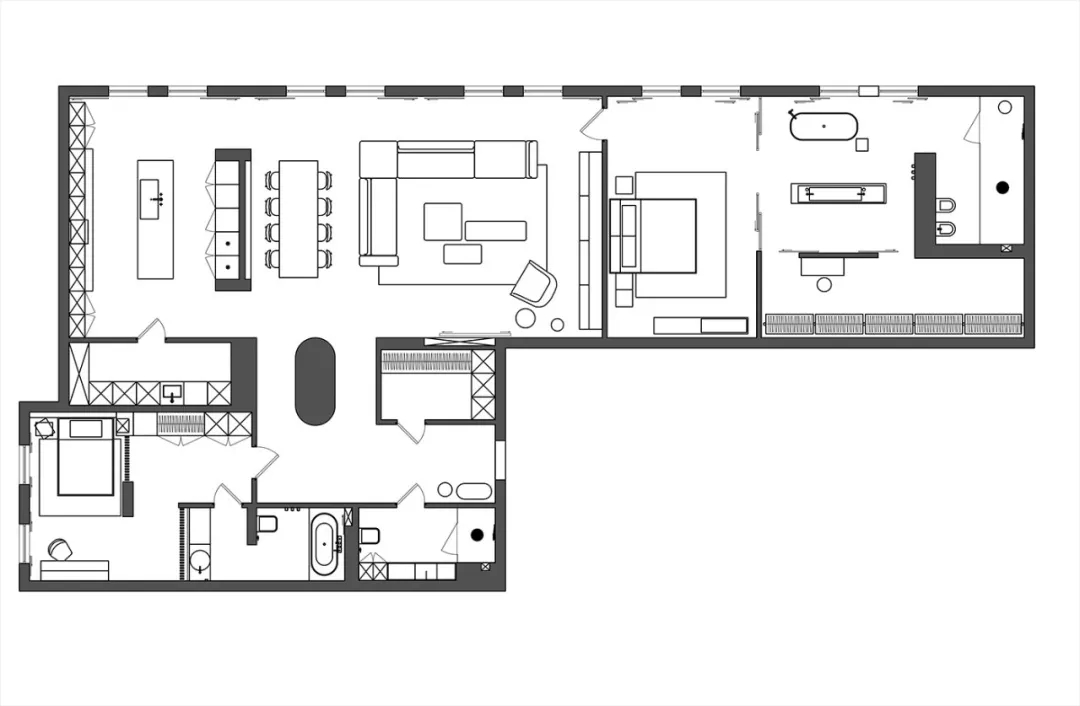 210㎡住宅設計,大平層設計,現代風格住宅設計,國外住宅設計,國外大平層設計,國外現代風格設計,現代風格設計案例,輕奢風格設計,輕奢風格住宅設計,國外輕奢風格,Chub Architects