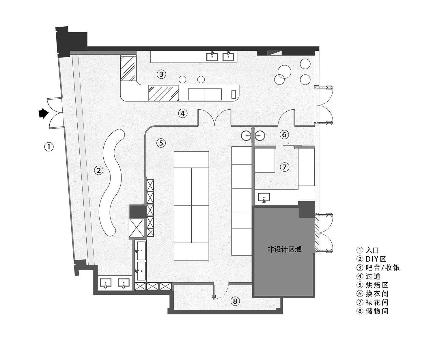 烘焙店設計,烘焙廚房設計,咖啡店設計,甜品屋設計,上海甜品屋設計,蘇州烘焙店設計,蘇州烘焙廚房設計,蘇州咖啡店設計,La Douce Patisserie Bakery,蘇州La Douce,平介設計,上海平介設計