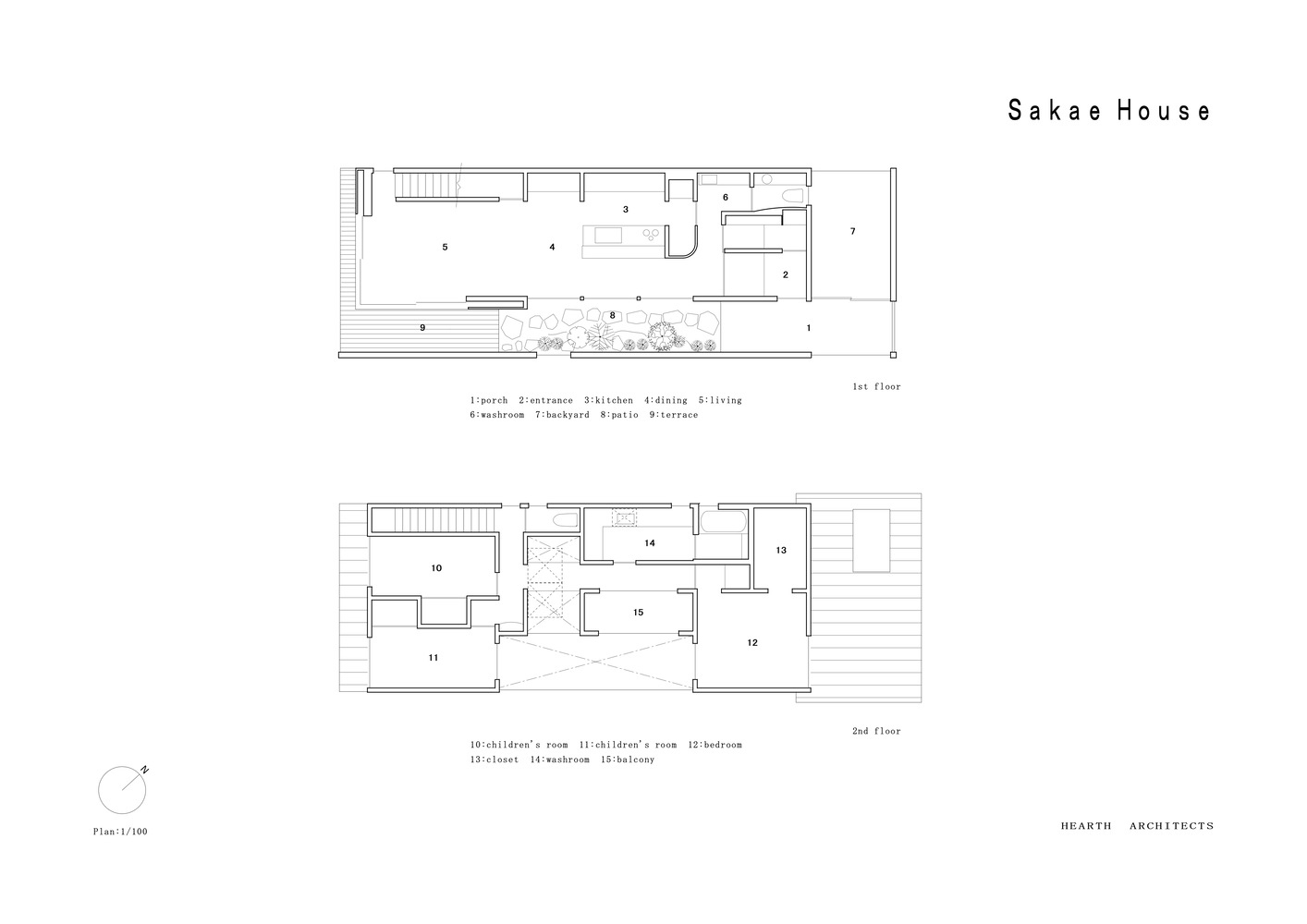 Hearth Architects,住宅設計,日本室內設計,日本住宅設計案例,Sakae House,88㎡住宅設計