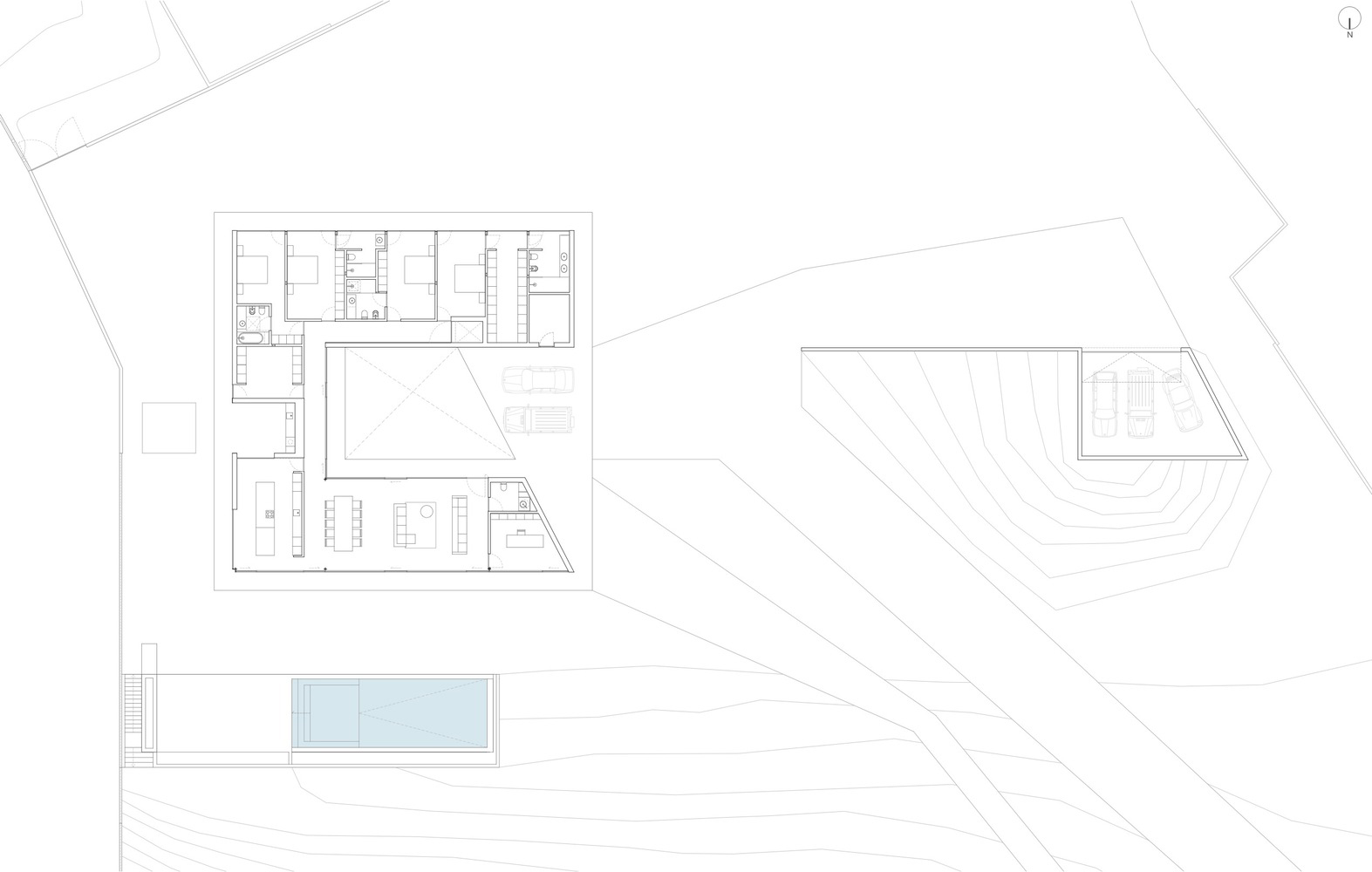 Contaminar Arquitectos,葡萄牙,610㎡別墅,別墅設計案例,國外別墅設計,鄉村別墅設計,禪意庭院,鄉村別墅設計案例