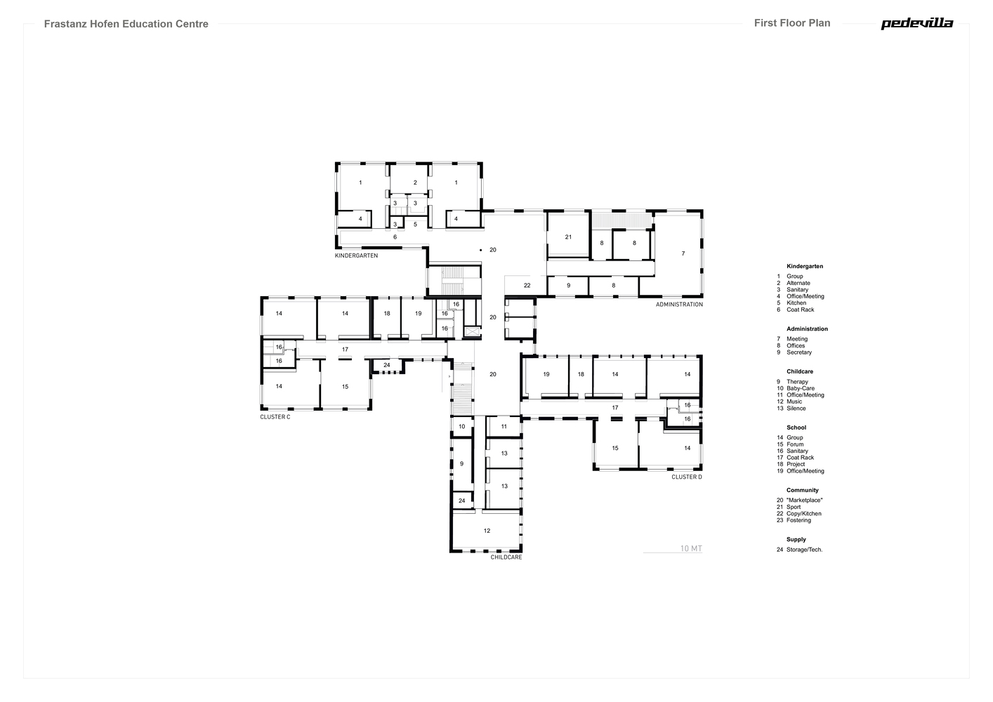 Pedevilla Architects,教育中心,幼兒園設計案例,幼兒園設計,早教中心設計,奧地利,國外幼兒園設計案例,Frastanz Hofen Education Center,KINDERGARTEN