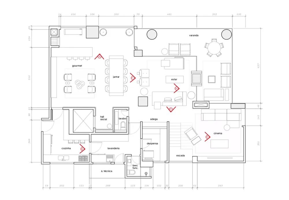 330㎡住宅設計,複式住宅設計,頂層複式設計,頂層複式住宅設計,國外住宅設計,國外複式住宅設計,頂層公寓設計,國外住宅設計案例,330㎡,Giuliano Marchiorato Arquitetos