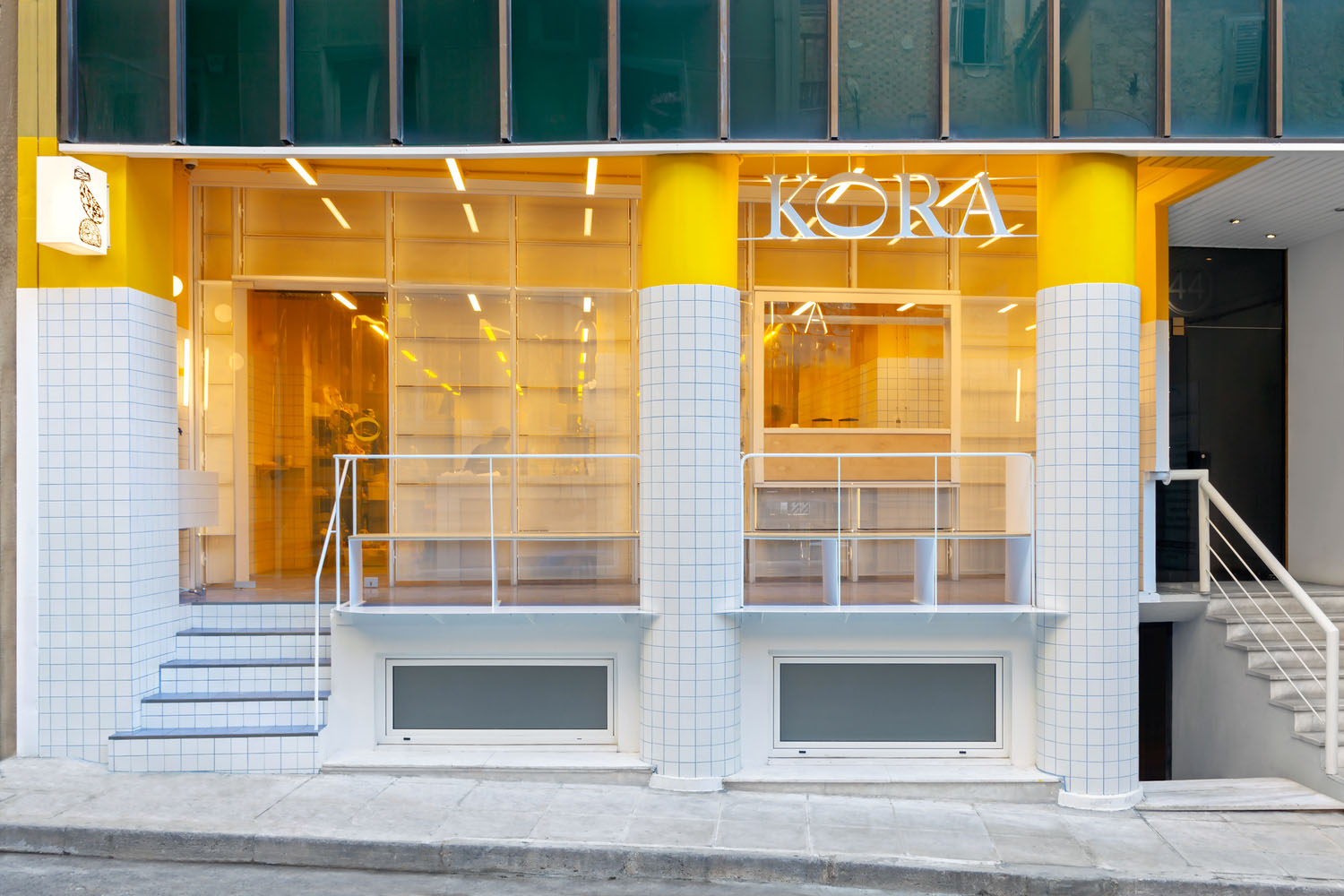 麵包店設計,麵包店設計案例,烘焙店,Kora Bakery,麵包店裝修,麵包坊,雅典,希臘,麵包店設計方案