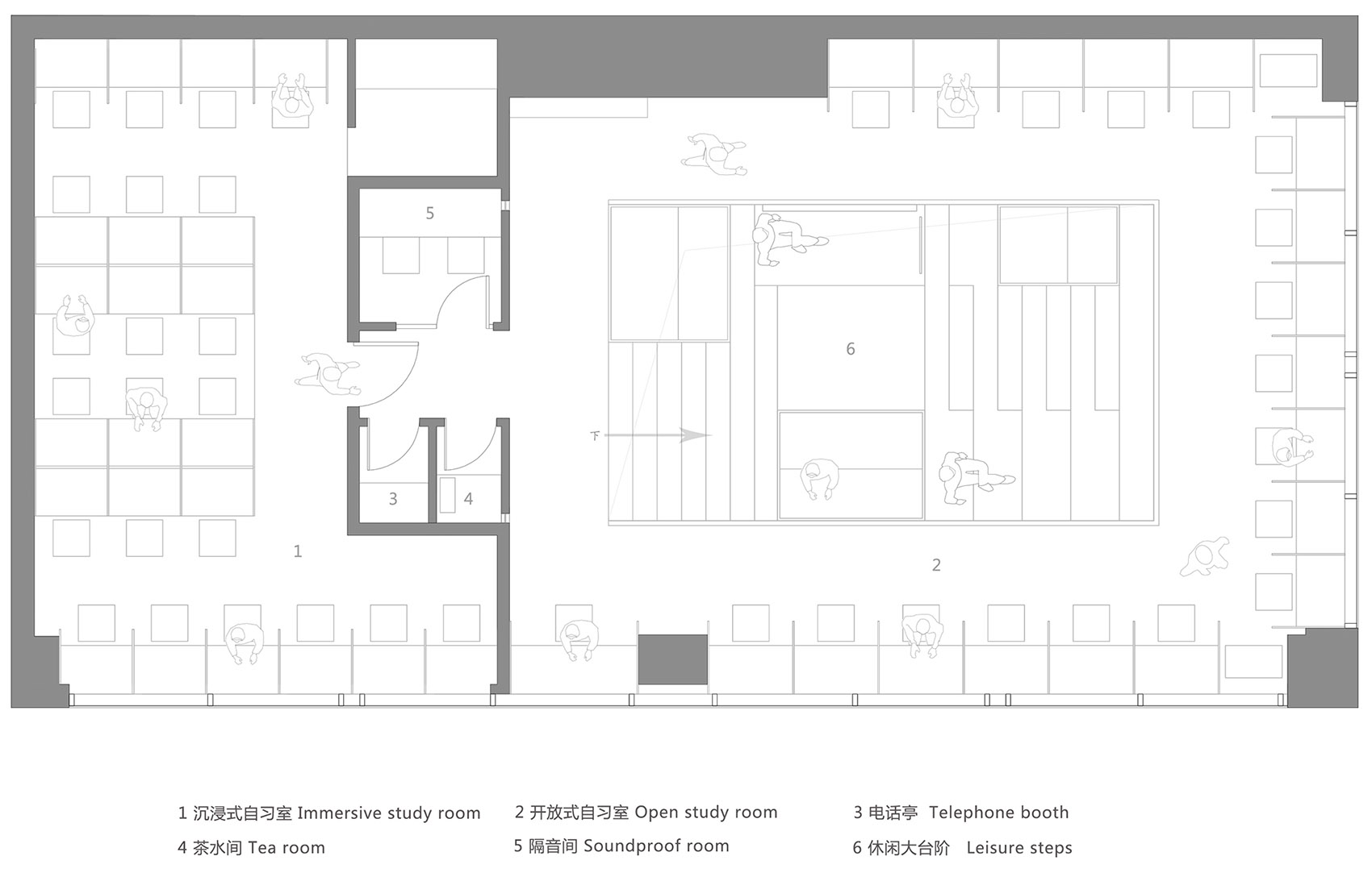 自習室設計,閱讀室設計,公共閱讀室,蘇州自習室,蘇州書一·山海集自習室,書一·山海集自習室,多麼工作室,多麼設計