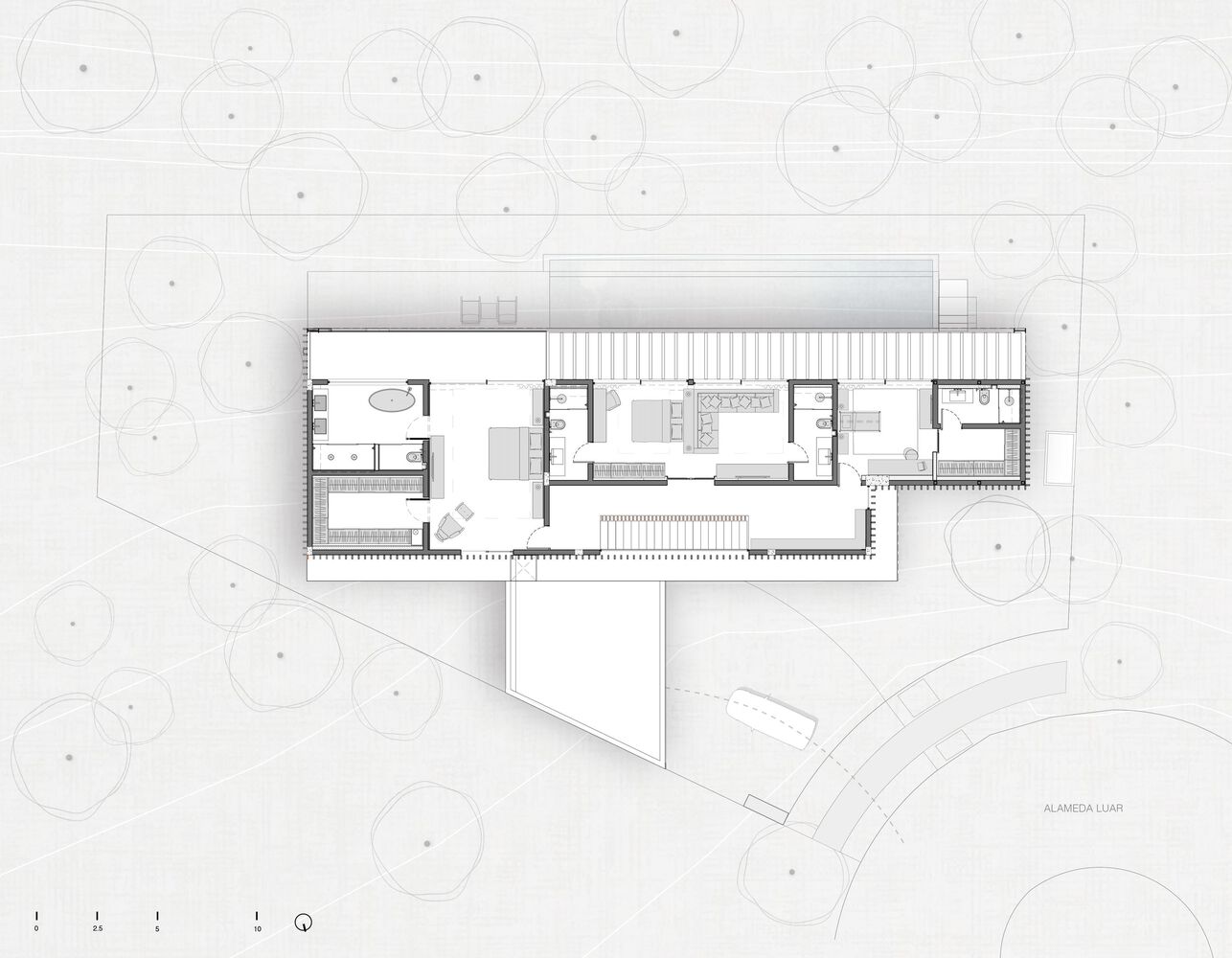 Felipe Caboclo Arquitetura,470㎡,別墅設計案例,原木色景觀別墅,國外別墅設計,野獸派風格,山景別墅