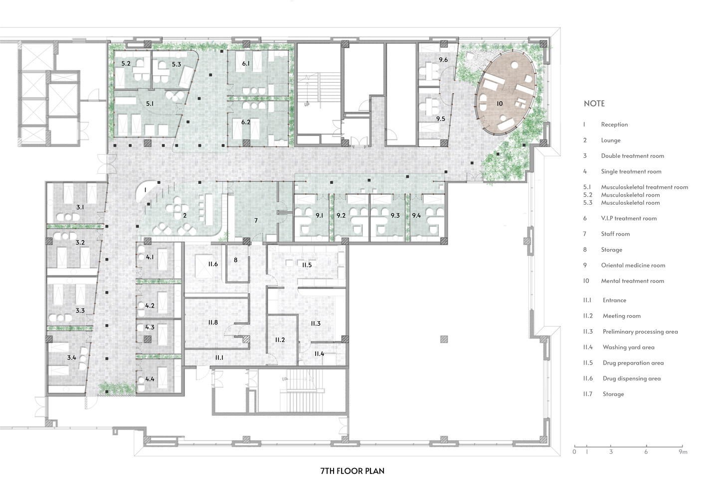 診所設計,國外診所設計,診所設計案例,ODDO architects,越南,河內,中醫診所,獨立診所設計,Phong Kham Yhct,新中式診所,新中式方案設計