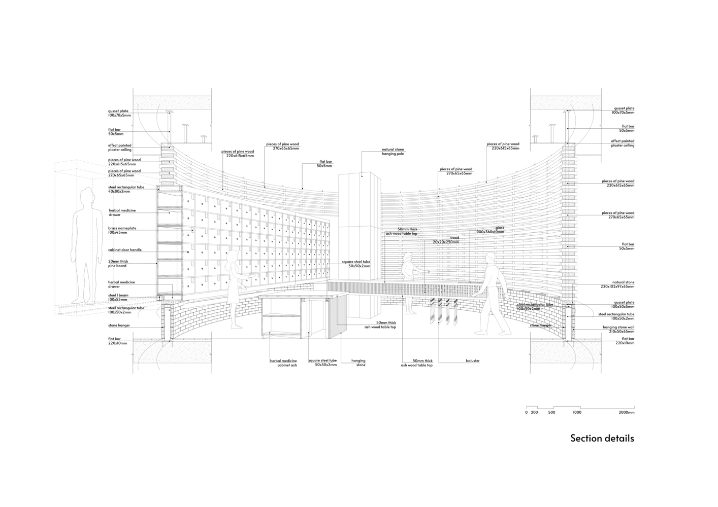 診所設計,國外診所設計,診所設計案例,ODDO architects,越南,河內,中醫診所,獨立診所設計,Phong Kham Yhct,新中式診所,新中式方案設計