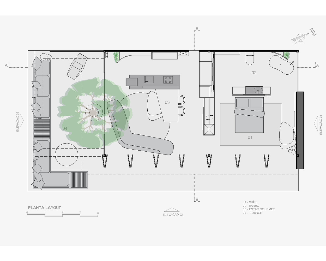 度假屋設計,住宅設計案例,Nídia Duarte Arquitetura,巴西,國外住宅設計案例,別墅裝修,住宅設計,原木色,120㎡,度假小屋