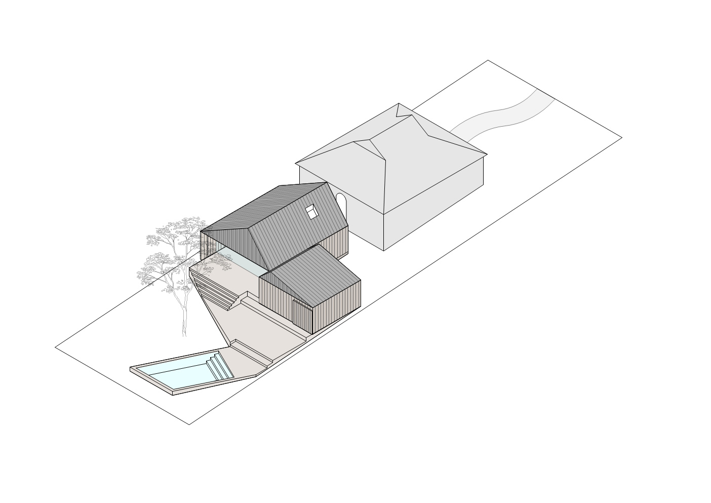 別墅設計,別墅設計案例,Benn & Penna Architecture,澳大利亞,國外別墅設計案例,別墅裝修,住宅設計,極簡風格別墅,酷黑,極簡美學,極簡主義,310㎡,庭院景觀別墅