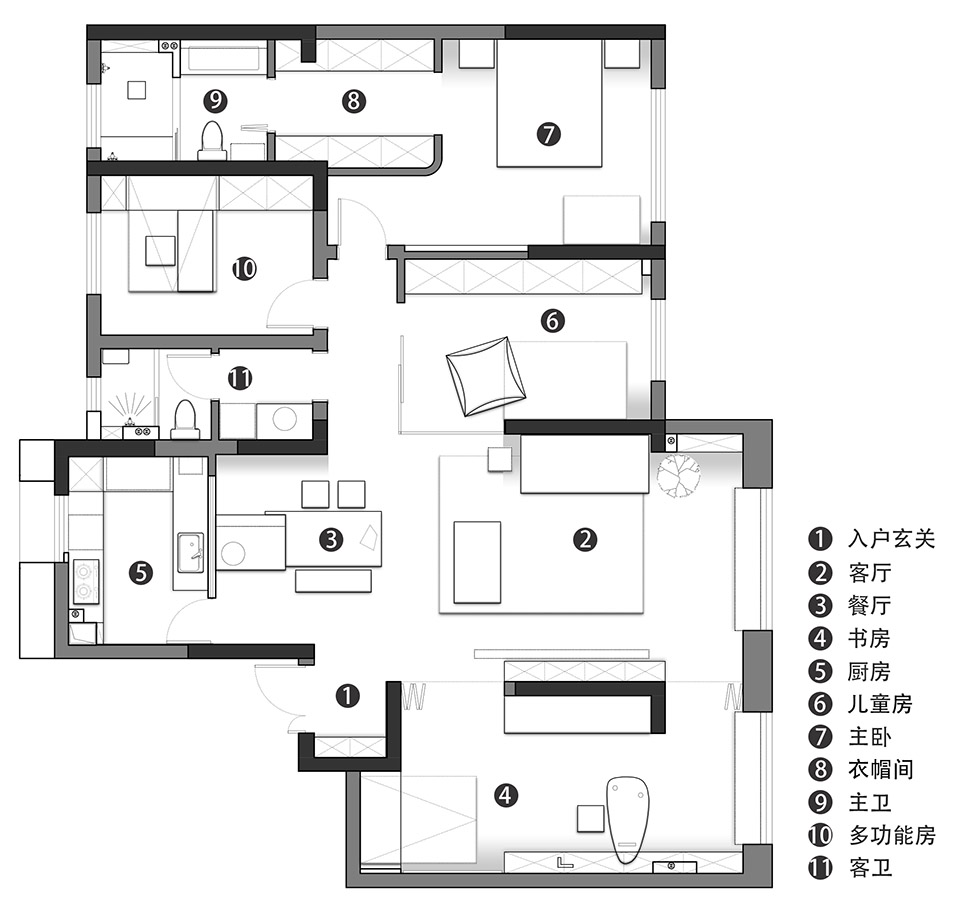 170㎡住宅設計,170㎡,大平層設計,武漢大平層設計,家裝設計,大平層設計方案,武漢家裝設計,大平層設計案例,武漢,現代風格住宅設計案例,萬物並作工作室,萬物並作