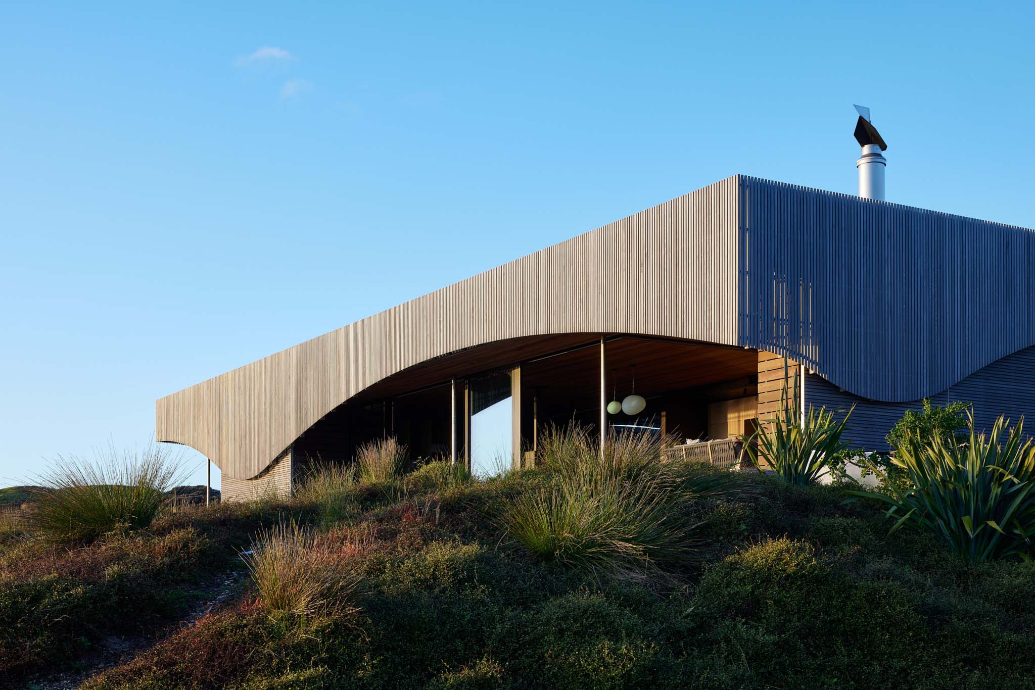 度假屋設計,住宅設計案例,Herbst Architects,新西蘭,國外住宅設計案例,海景度假屋,住宅設計,原木色