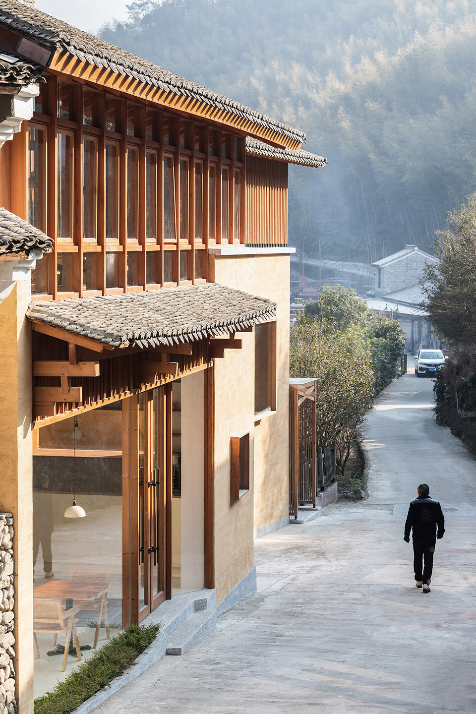 餐廳設計,餐廳設計案例,餐廳改造,餐廳裝修,棲霞坑發電站改造的溪邊餐廳,棲霞坑溪邊餐廳,寧波奉化,陳林,尌林建築設計事務所