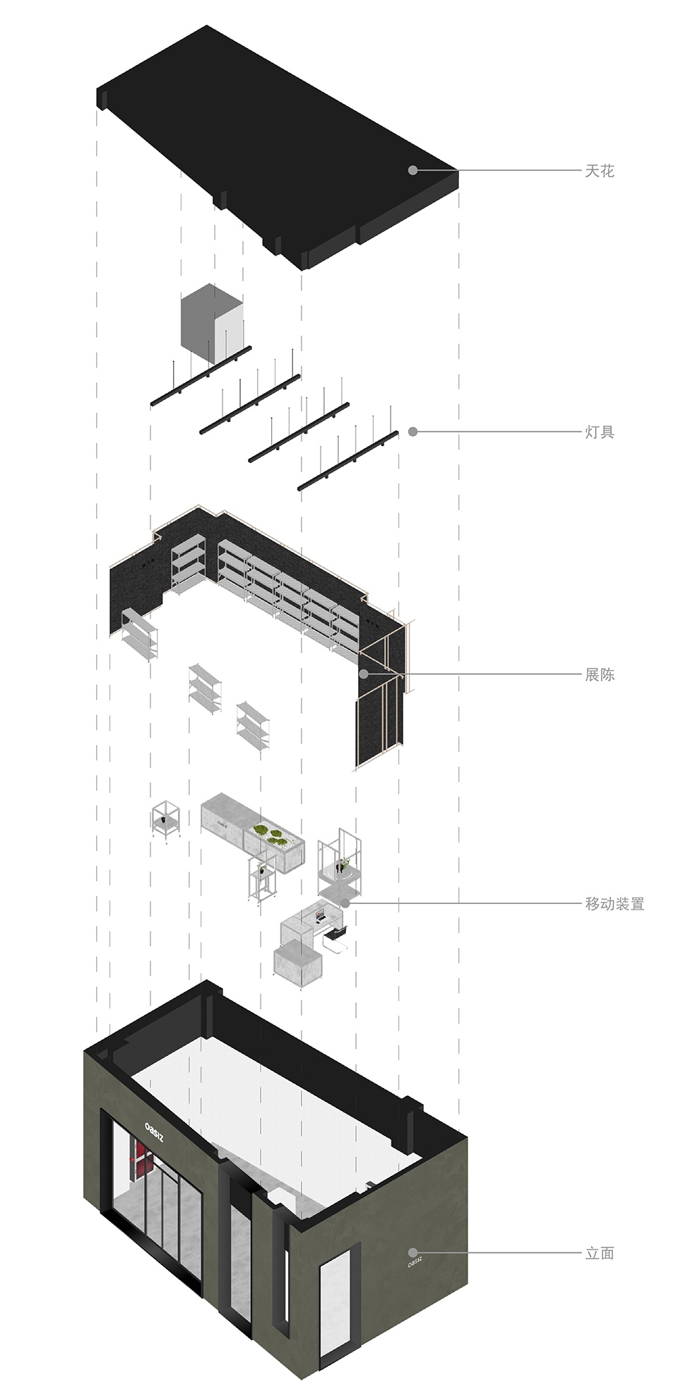 快閃店設計,零售店設計,商店設計,零售店設計案例,零售店設計方案,OASIZ綠洲快閃店,深圳,如室建築設計事務所