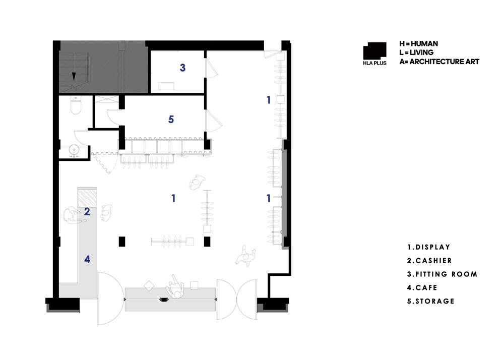 服裝店設計,服裝零售店設計,零售店設計,商店設計,零售店設計案例,HLA PLUS,上海,拾集建築