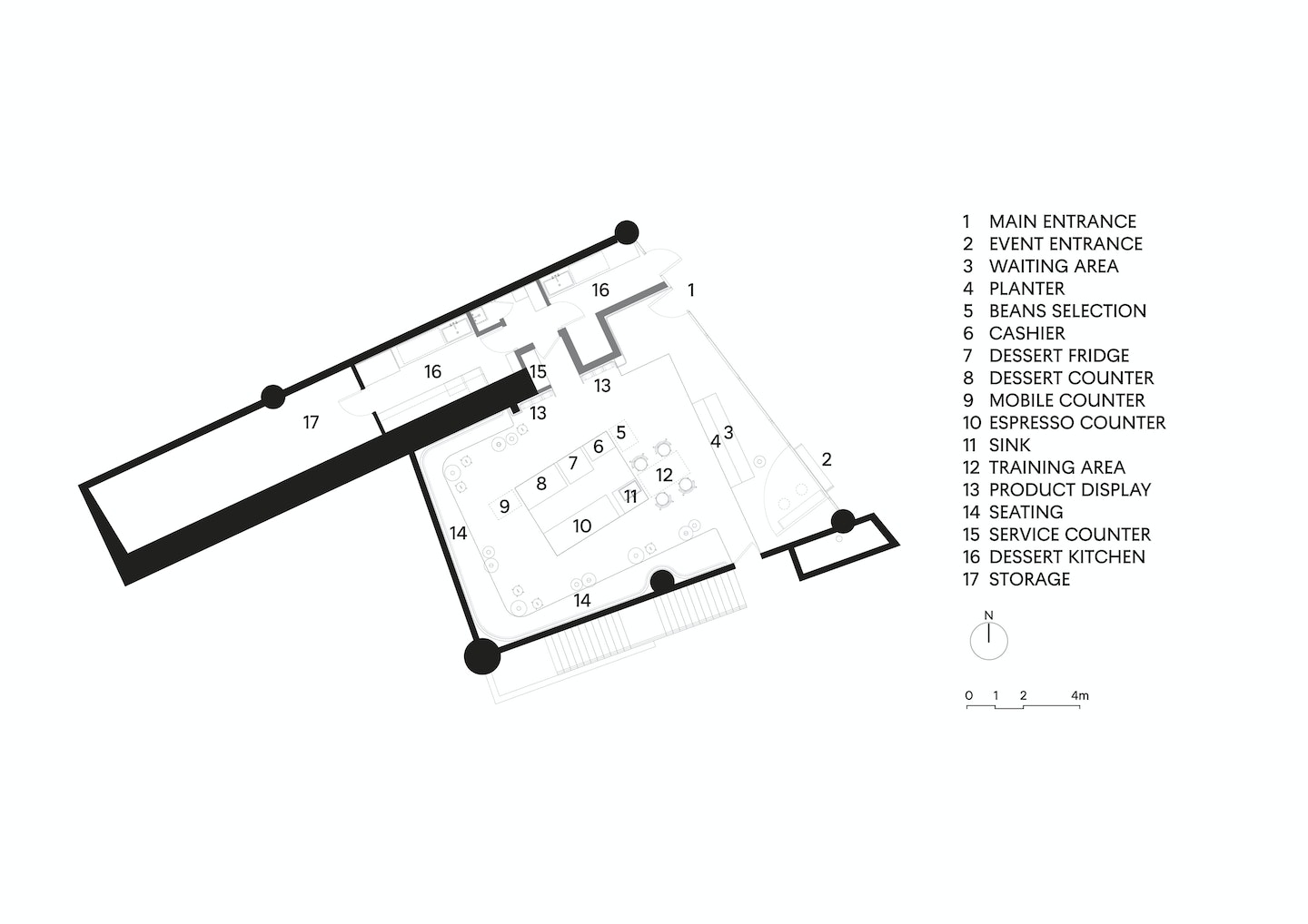 咖啡廳設計,咖啡店裝修,咖啡店設計案例,南京魚缸咖啡,南京設計,Office AIO