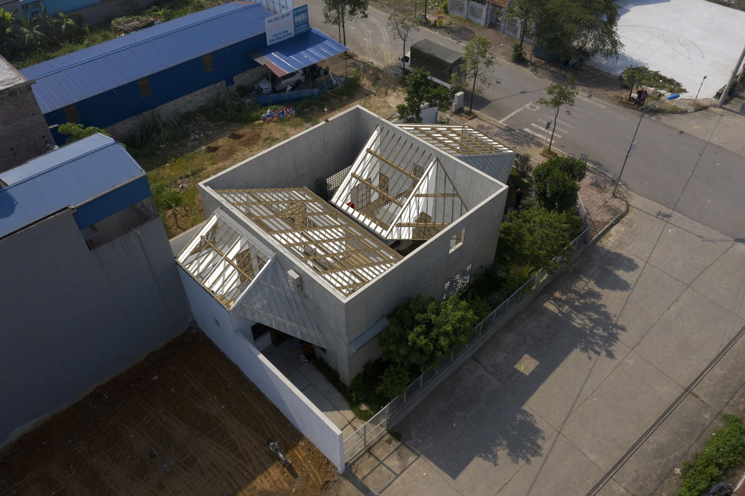 住宅設計,300㎡,庭院住宅設計,日式住宅設計案例,AHL architects,清水混凝土,越南,日式庭院,庭院設計