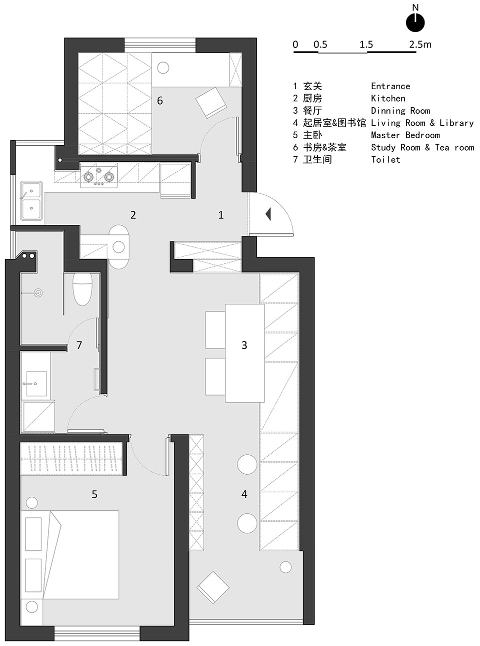 72㎡公寓設計,72㎡,公寓設計,小戶型設計,住宅設計,住宅設計方案,住宅設計案例,舊房翻新,公寓改造,上海,原木與白,素則設計