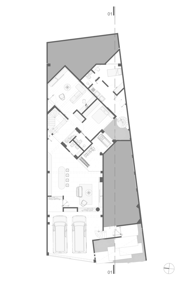 All Arquitectura,別墅設計案例,別墅設計方案,墨西哥,白色,別墅設計平麵圖,570㎡