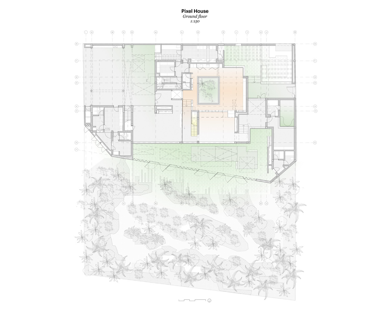 AGi Architects,別墅設計案例,別墅設計方案,開放式別墅,科威特,庭院別墅,景觀別墅,原木色,800㎡