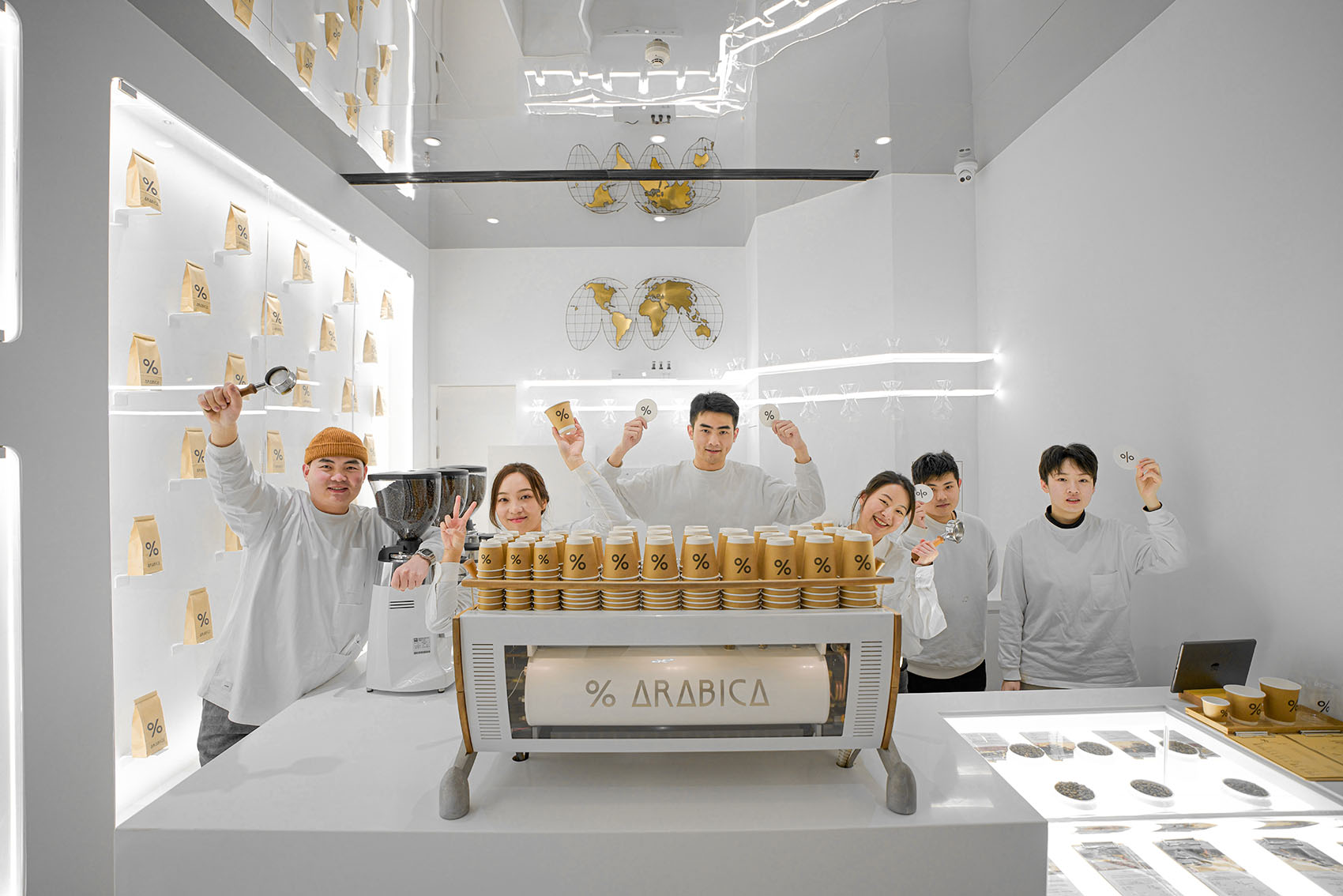 NKAA Studio，咖啡廳設計，NKAA Studio，%Arabica，上海，阿拉比卡咖啡，上海TX，咖啡店設計