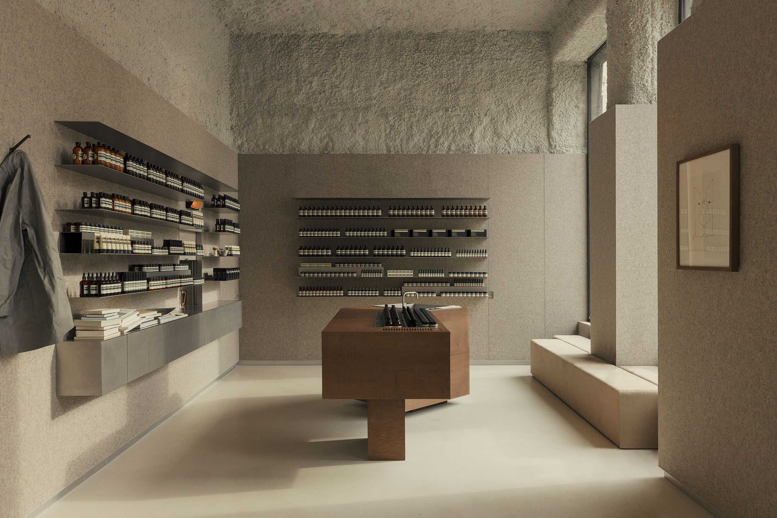 Aesop,Aesop店設計,Aesop店鋪,零售店設計,香水店設計,化妝品店,品牌體驗店,伊索化妝品店,Nicolas Schuybroek Architects,法國,裏昂,伊索體驗店