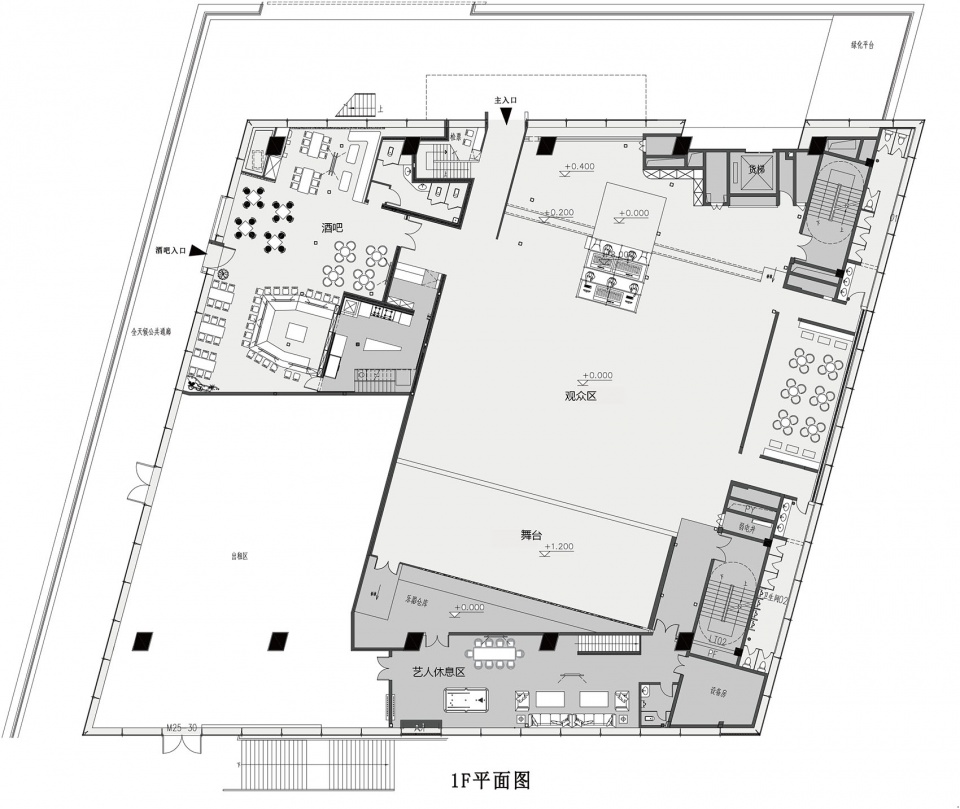 酒吧設計,多功能空間設計,舞台酒吧空間,文化沙龍空間,佛山,ALSOLIVE空間設計,野路建築設計