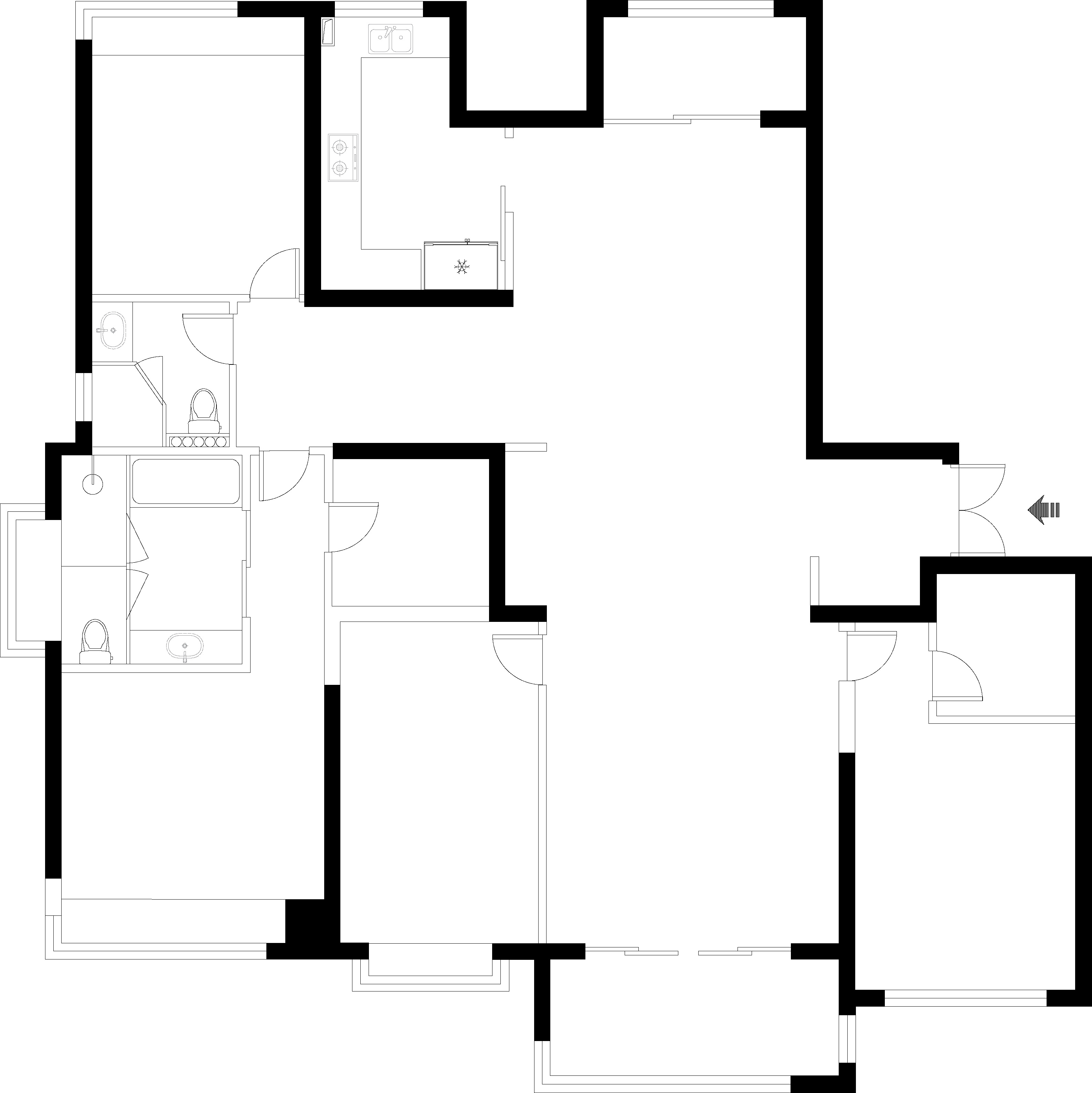 230㎡大平層設計,230㎡,住宅設計案例,住宅設計,法式風格家裝設計,大平層設計,大平層設計案例,大平層設計方案,上海,中糧瑞虹海景壹號大平層,示覺設計