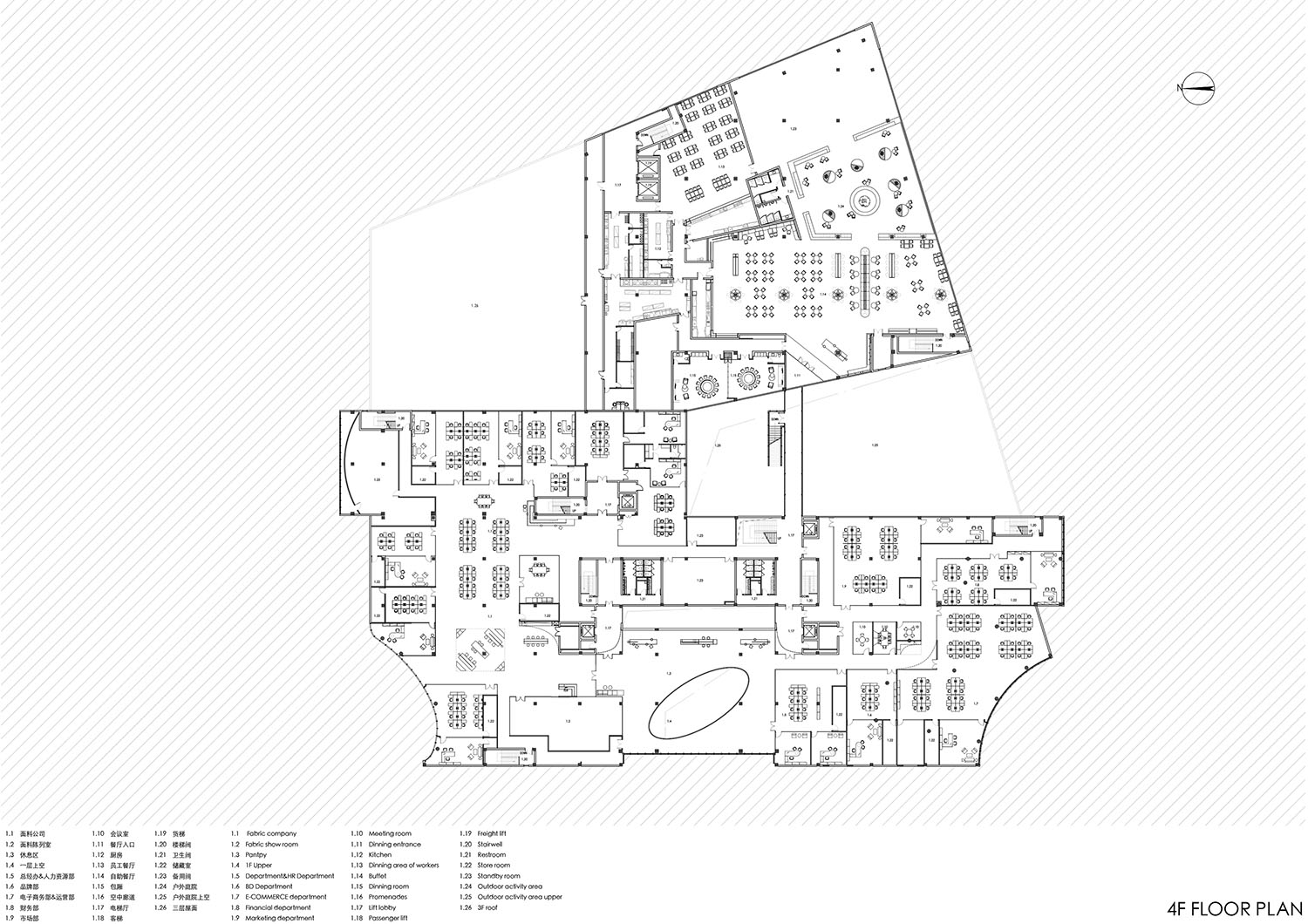 建築設計,園區建築設計,辦公室設計,工業園區建築設計,工廠設計,研發空間設計,辦公園區設計,服裝公司辦公總部設計,浙江紹興巴魯特總部,大犬建築