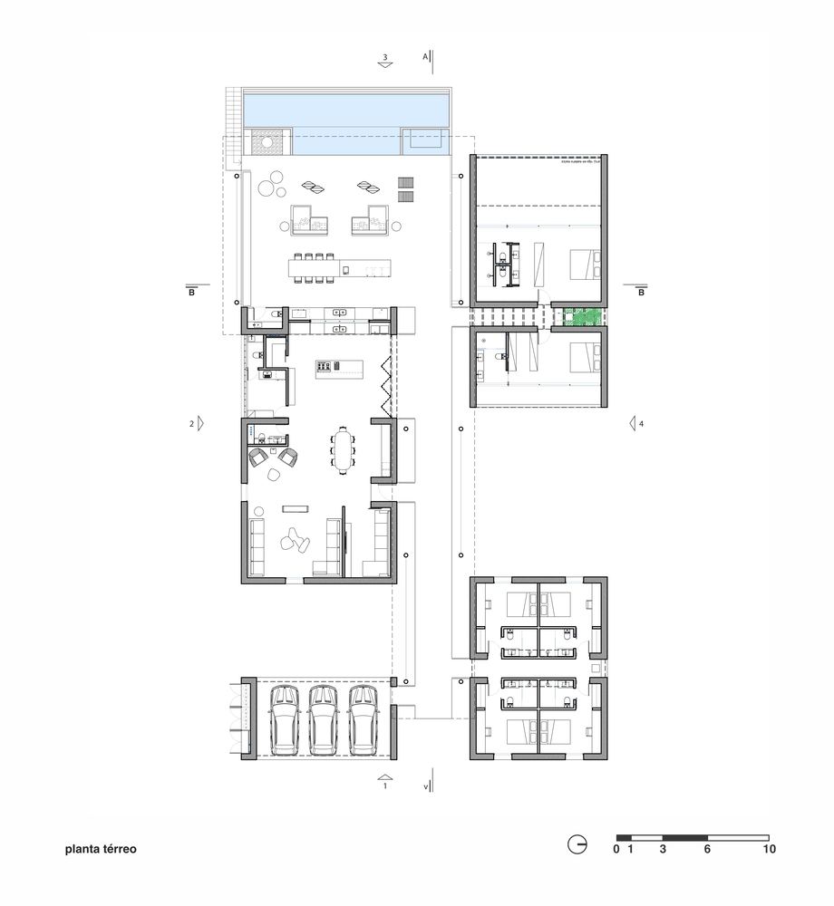 Sergio Sampaio Arch + Tectônica,別墅設計,1300㎡,巴西,濱海別墅,別墅設計案例,別墅設計方案,景觀別墅,夯土牆